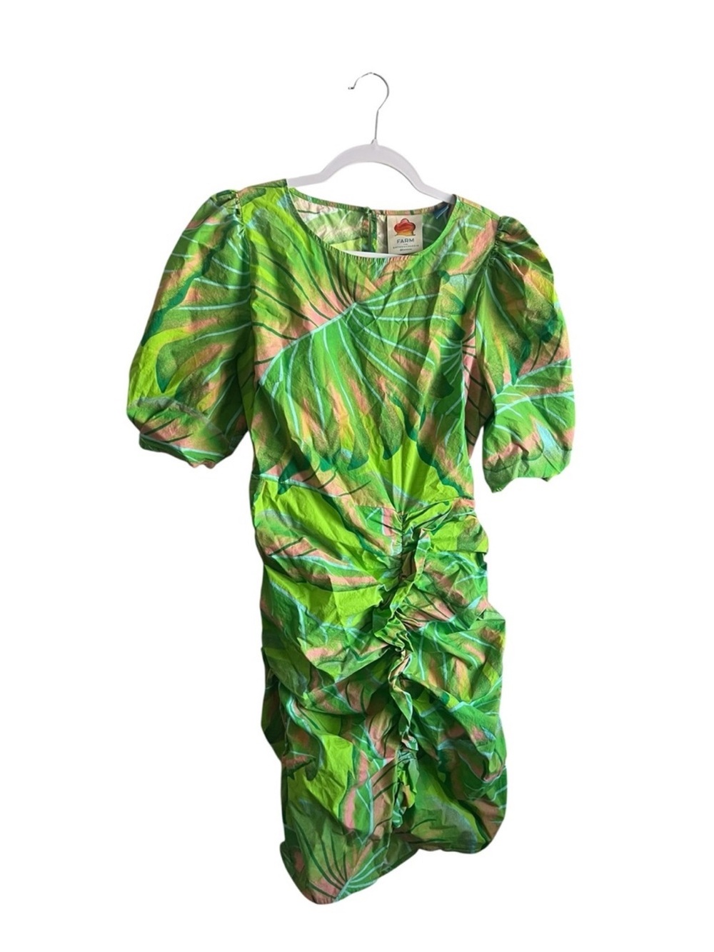 Farm Rio Tropical Ruched Mini Dress Small - Picture 4 of 10